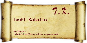 Teufl Katalin névjegykártya